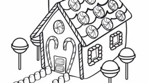 Free Gingerbread House Coloring Pages for Kids   ddpA0