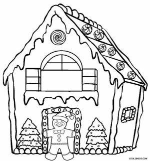 Free Gingerbread House Coloring Pages for Toddlers   vnSpN