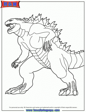 Free Godzilla Coloring Pages for Kids   ddpA0