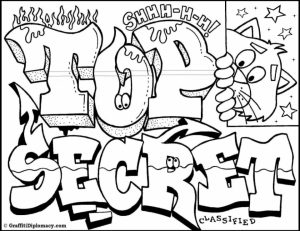 Free Graffiti Coloring Pages   16377