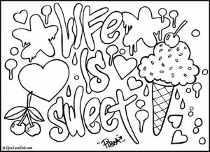 Free Graffiti Coloring Pages to Print   01276