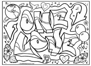 Free Graffiti Coloring Pages to Print   77417