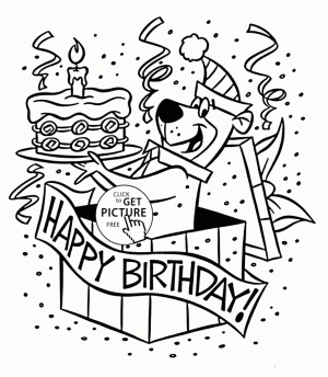 Free Happy Birthday Coloring Pages to Print Out   08102