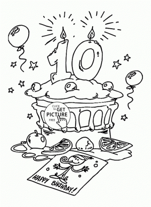 Free Happy Birthday Coloring Pages to Print Out   21730