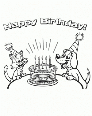 Free Happy Birthday Coloring Pages to Print Out   78291