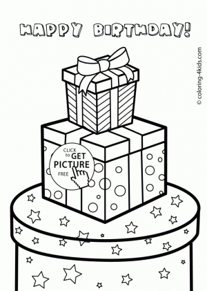 Free Happy Birthday Coloring Pages to Print Out   85610