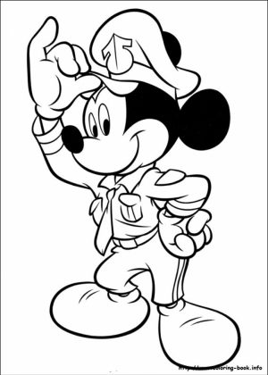 Free Mickey Mouse Coloring Page   4488