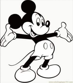 Free Mickey Mouse Coloring Page   46159