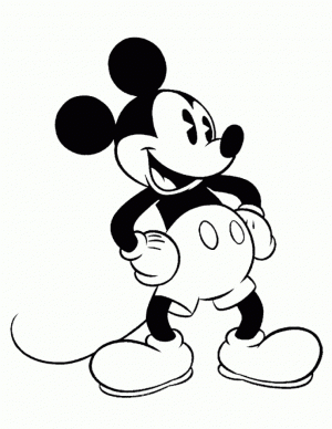Free Mickey Mouse Coloring Page to Print   39122