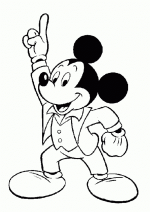 Free Mickey Mouse Coloring Page to Print   92377