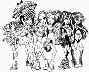 Free Monster High Coloring Pages   492370