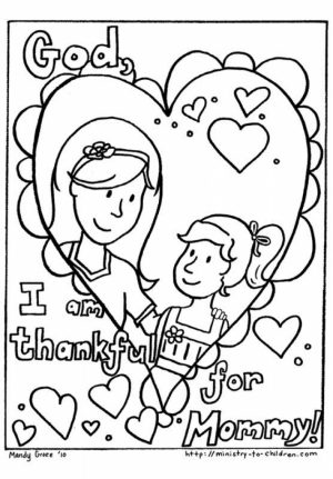 Free Mothers Day Kids Coloring Pages Printable   83549
