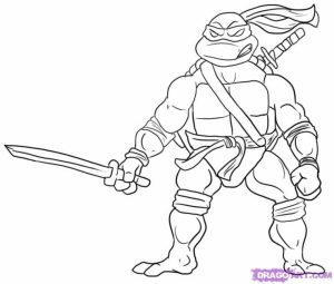 Free Ninja Turtle Coloring Page   16377