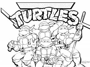 Free Ninja Turtle Coloring Page to Print   01276