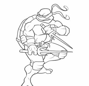 Free Ninja Turtle Coloring Page to Print   76049