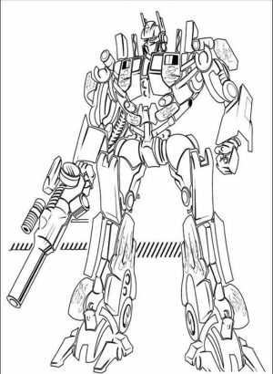 Free Optimus Prime Coloring Page for Kids   yy6l0