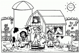 Free Picture of Farm Animal Coloring Pages   prmlr