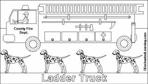 Free Picture of Fire Truck Coloring Page   94438