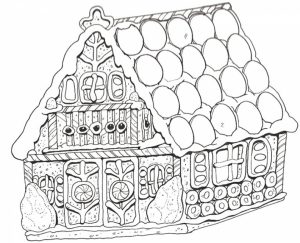 Free Picture of Gingerbread House Coloring Pages   mbYjg