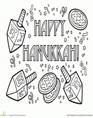 Free Picture of Hanukkah Coloring Pages   mbYjg