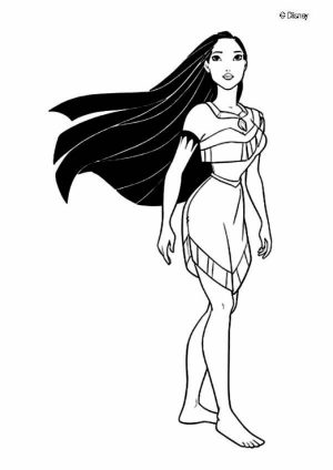 Free Pocahontas Coloring Pages for Kids   AD58L