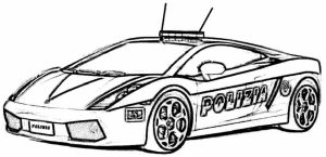 Free Police Car Coloring Pages   39747