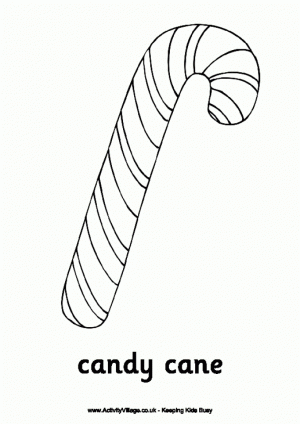 Free Preschool Candy Cane Coloring Page to Print   94520