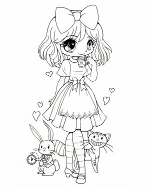 Free Preschool Chibi Coloring Pages to Print   T77HA