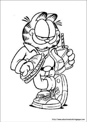 Free Preschool Garfield Coloring Pages to Print   T77HA