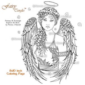 Free Printable Angel Coloring Pages for Adults   RDC754