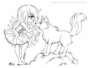 Free Printable Anime Wolf Girl Coloring Pages   67318