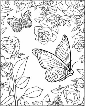 Free Printable Butterfly Coloring Pages for Adults   a512b