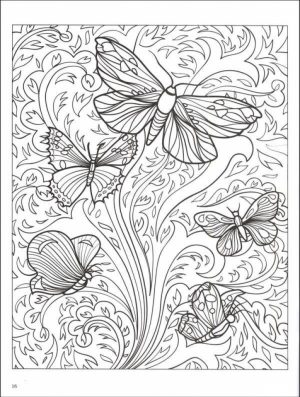 Free Printable Butterfly Coloring Pages for Adults   a64b5