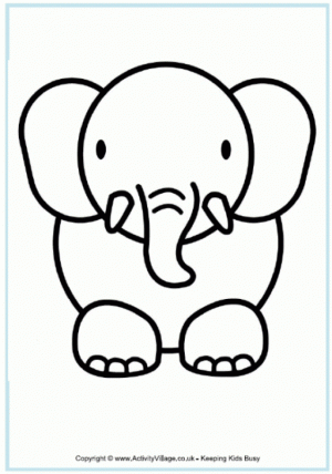 Free Printable Cute Baby Elephant Coloring Pages for Kids   698412