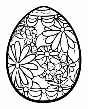 Free Printable Easter Egg Coloring Pages for Adults   97841