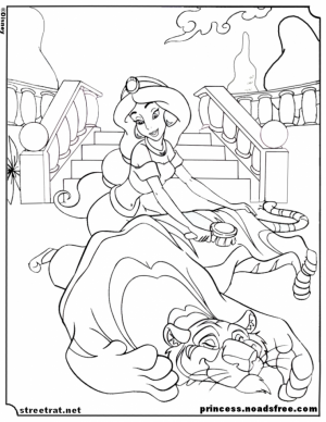Free Printable Jasmine Coloring Pages Disney Princess   27051