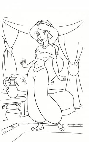 Free Printable Jasmine Coloring Pages Disney Princess   46036