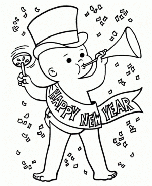 Free Printable New Years Coloring Pages for Kids   29655