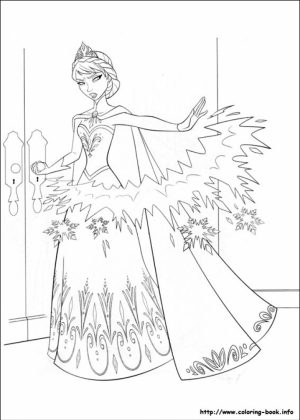 Free Printable Queen Elsa Coloring Pages Disney Frozen   AVCT0