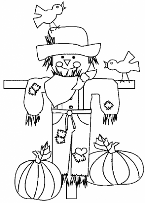 Free Printable Scarecrow Coloring Pages for Kids   I86Om