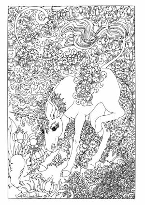 Free Printable Unicorn Coloring Pages for Adults   SW395