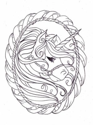 Free Printable Unicorn Coloring Pages for Adults   XC493