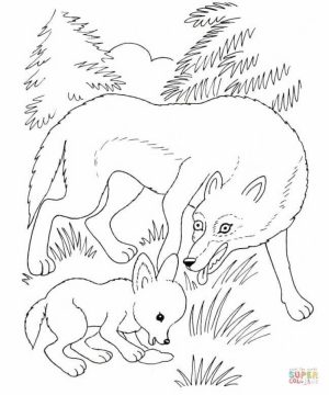 Free Printable Wolf Coloring Pages   76421