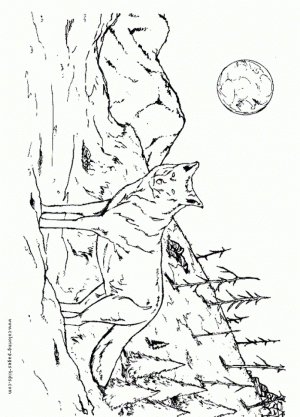 Free Printable Wolf Coloring Pages   90317