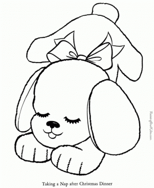 Free Puppy Coloring Pages for Kids   AD58L