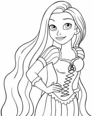 Free Rapunzel Coloring Pages   F5W4W