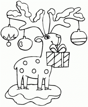 Free Reindeer Coloring Pages to Print Out   09461