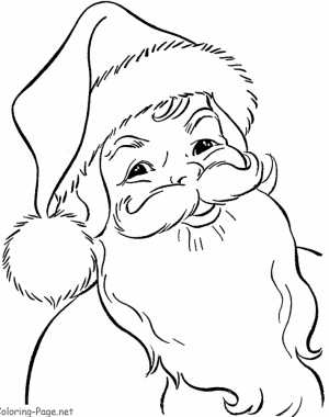 Free Santa Coloring Page to Print   88595