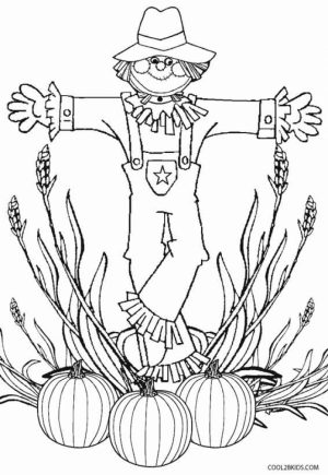 Free Scarecrow Coloring Pages for Toddlers   vnSpN