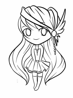 Free Simple Chibi Coloring Pages for Children   CM3XV